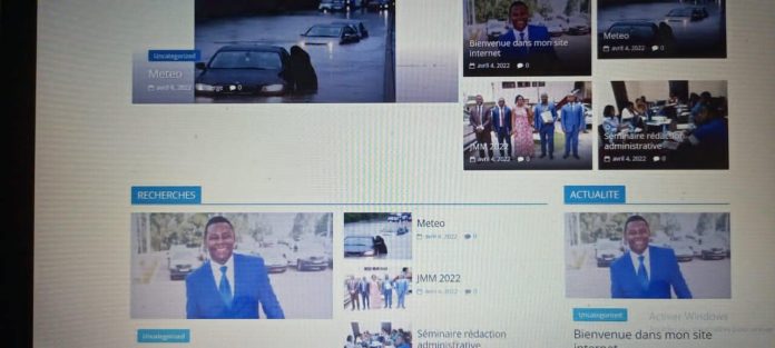 Le chef service météorologique de la région du Littoral a lancé le 1er juillet 2022 à Douala au Cameroun, son site web personnel. Sur son portail, le jeune économiste partage son vécu dans le but d’inspirer la jeunesse.