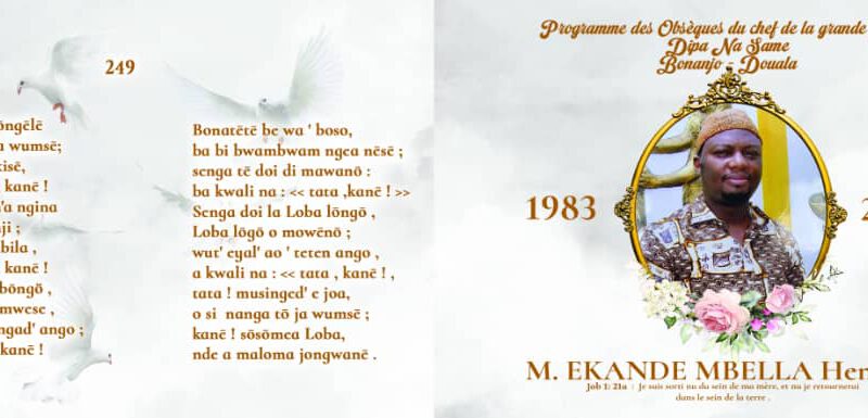 Le 25 mai 2024, le chef de la grande famille dipa na same Ekandè Mbella Henri Steve, 41 ans, décède à l'hôpital de la Caisse des suites d'un AVP en l'entrée de la ville de Yaoundé, en provenance de Douala.